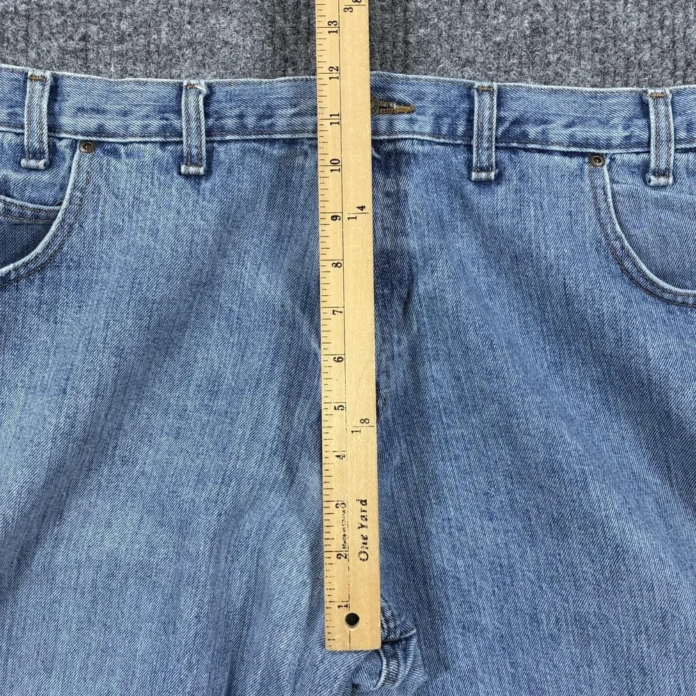RedHead 9048-MS Relaxed Fit Jeans Mens 44x30 Light Blue Wash Straight Denim